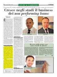 Cresce negli studi il business dei non performing loans - Iusletter