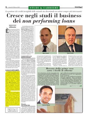 Cresce negli studi il business dei non performing loans - Iusletter