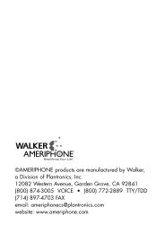 ©AMERIPHONE products are manufactured by ... - Clarity Products
