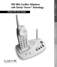 Operating Your Telephone - Clarity Products