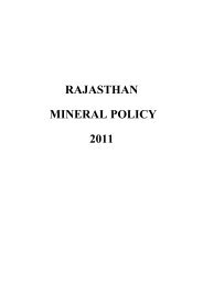 Rajasthan Mineral Policy, 2011 - RIICO