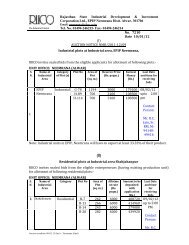 Rajasthan State Industrial Development & Investment ... - RIICO