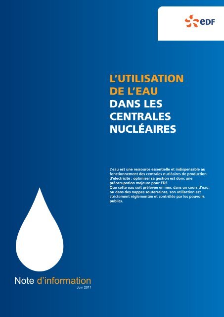 NOTE GESTION DE L'EAU - Energie EDF