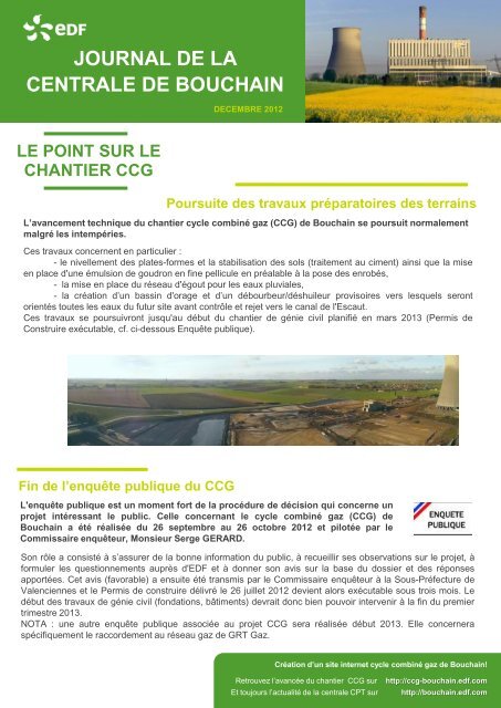 La lettre externe n°3 décembre 2012 - Energie EDF
