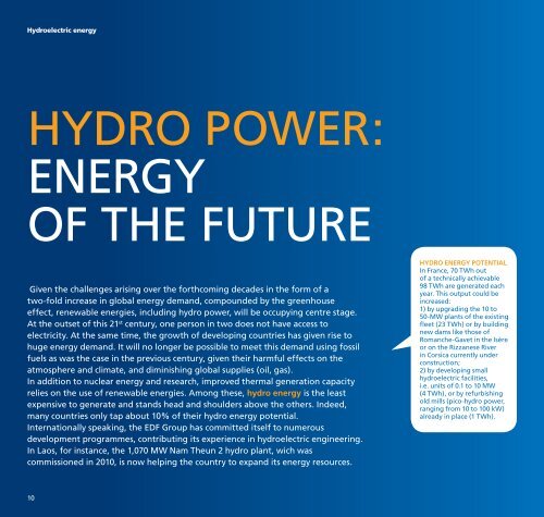 Hydroelectric energy - Energie EDF