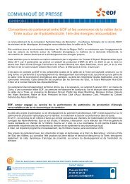 Communiqué Presse EDF Conventions Tinée - Energie EDF
