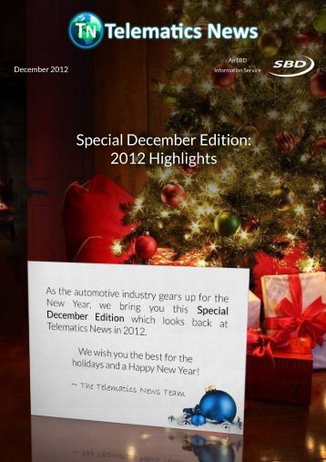Special December Edition: 2012 Highlights - Telematics News