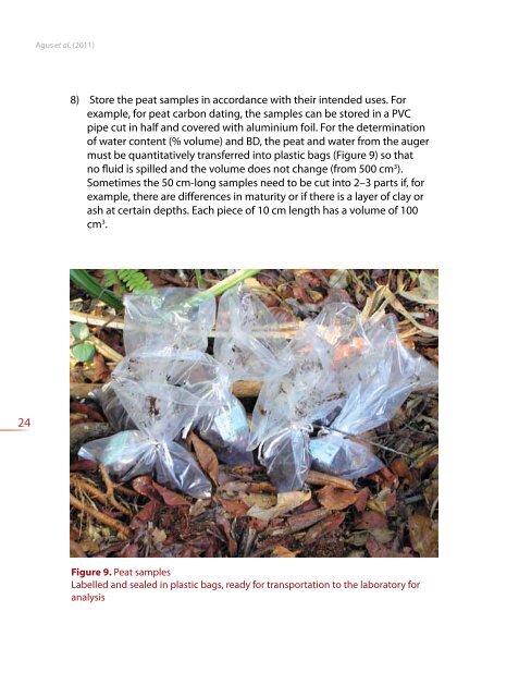 Measuring carbon stock in peat soils - Balai Penelitian Tanah