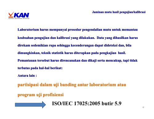 Uji Profisiensi Komite Akreditasi Nasional - Balai Penelitian Tanah