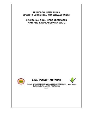Limpoe, Maniang Pajo, Wajo.pdf - Balai Penelitian Tanah ...