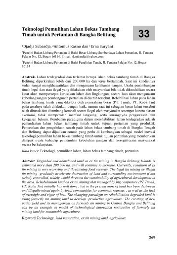 D Subardja et al.pdf - Balai Penelitian Tanah