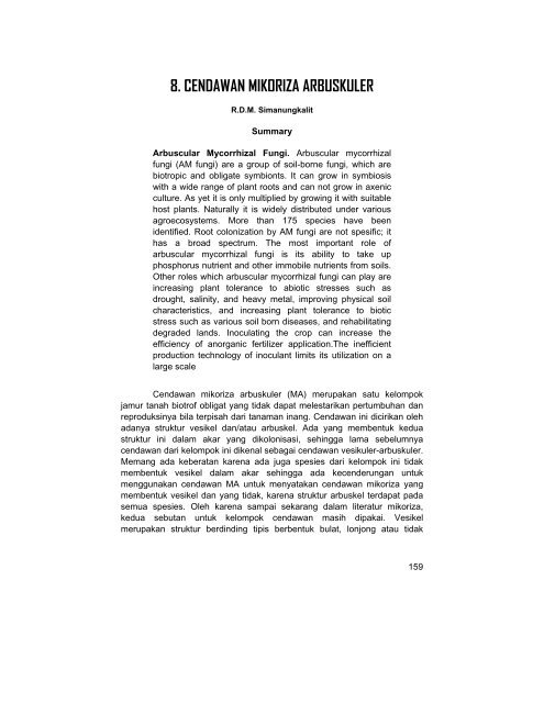 08cendawan mikoriza.pdf - Balai Penelitian Tanah