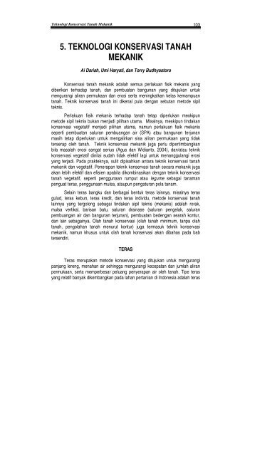 Kutipan: 5. Teknologi Konservasi Tanah Mekanik (Dariah et al