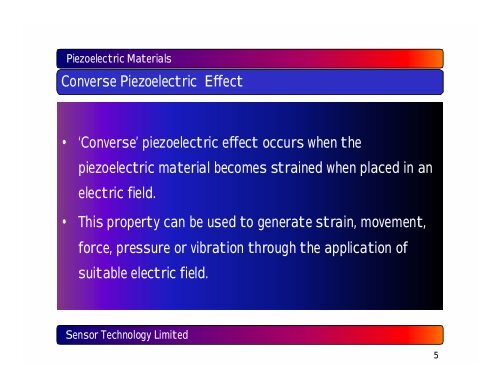 Piezoelectric Materials