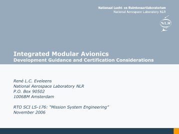 Integrated Modular Avionics - Department of Aerospace Engineering