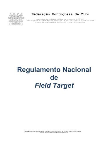 Regulamento de Field Target - Federação Portuguesa de Tiro