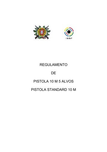 regulamento de pistola 10 m 5 alvos pistola standard 10 m