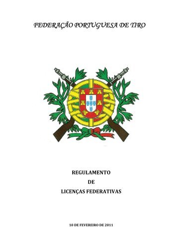 federação portuguesa de tiro regulamento de licenças federativas
