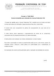 Exame de Aptidão para obtenção da Licença Federativa TAC