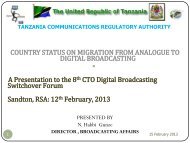Country status on migration from analogue to digital broadcasting