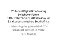 Unleashing the potential of DTH broadcast services in Africa