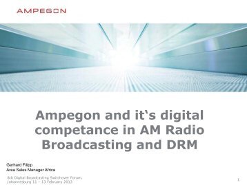 Ampegon and its digital competence in AM Radio Broadcasting and ...