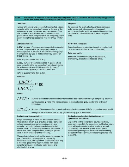 Guide to measuring information and ... - unesdoc - Unesco