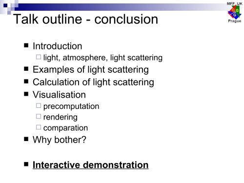 Examples of light scattering