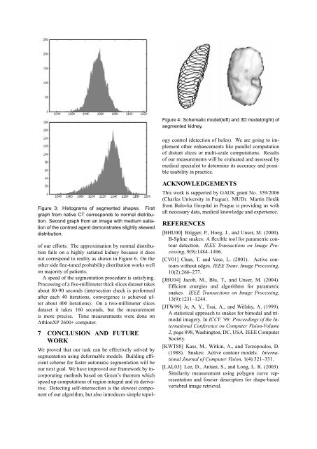 Measuring and segmentation in CT data using deformable models