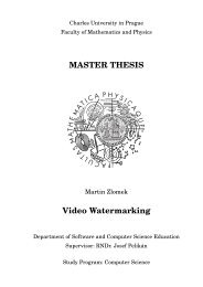MASTER THESIS Video Watermarking - Computer Graphics Group ...