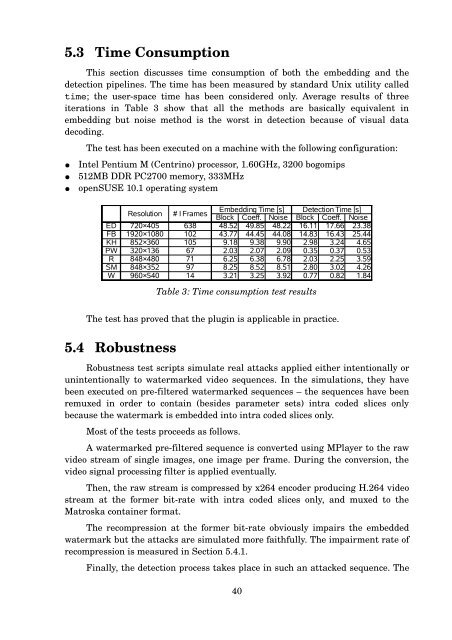 MASTER THESIS Video Watermarking - Computer Graphics Group ...