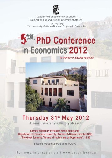 5th PhD Conference - Program 2012