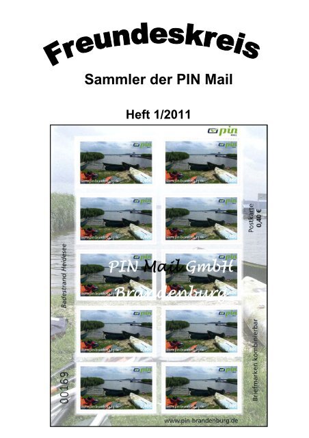 Sammler der PIN Mail Nr. 1/2011 - Pin-mail-online.de