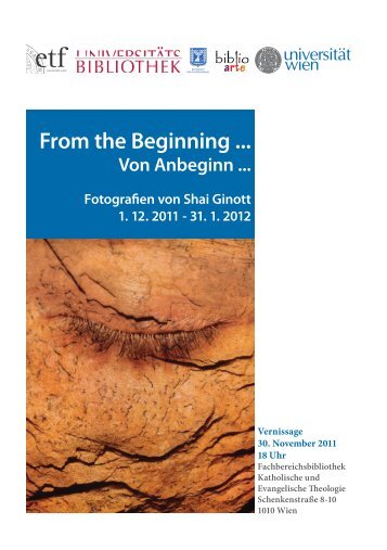 Programm Ausstellung From the Beginning 2011 - Evangelisch ...