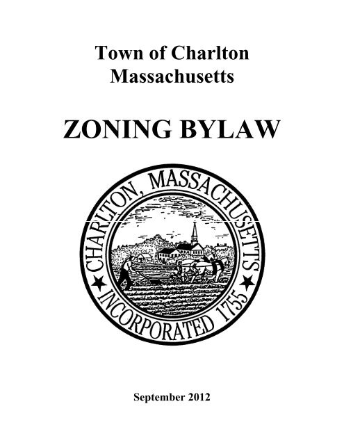 ZONING BYLAW - Town of Charlton