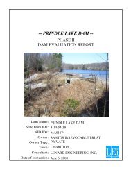 PRINDLE LAKE DAM - Town of Charlton