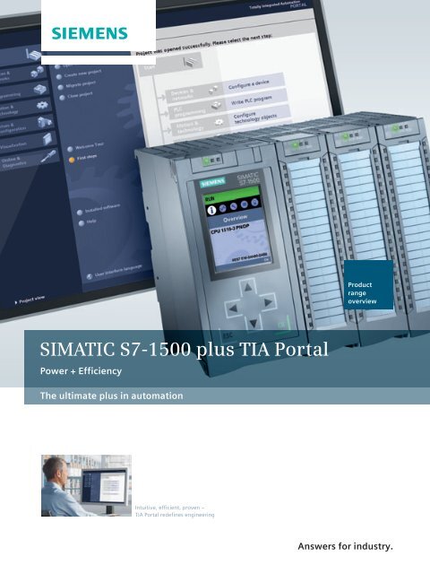 SIMATIC S7-1500 plus TIA Portal - Siemens