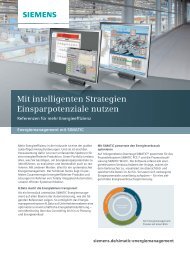 Mit intelligenten Strategien Einsparpotenziale nutzen - Siemens