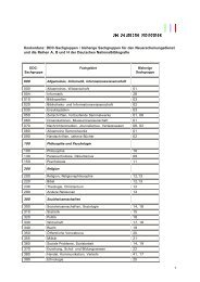 Konkordanz: DDC-Sachgruppen / bisherige Sachgruppen für den ...