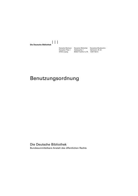 Benutzungsordnung