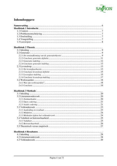 Generatiegericht of levensfasegericht? - Saxion Hogescholen