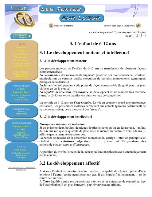 L'enfant de 6-12 ans - Le cerveau à tous les niveaux