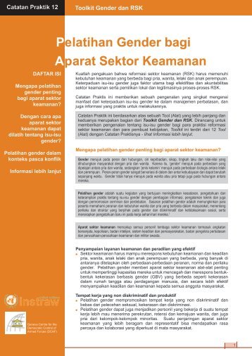 Pelatihan Gender bagi Aparat Sektor Keamanan - DCAF