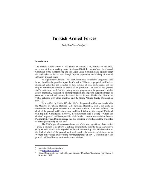 5. Turkish Armed Forces - DCAF