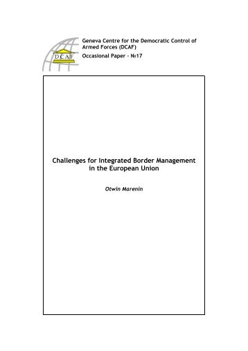Challenges for Integrated Border Management in the European Union
