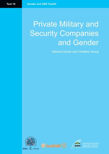 Private Military and Security Companies and Gender (Tool 10) - DCAF