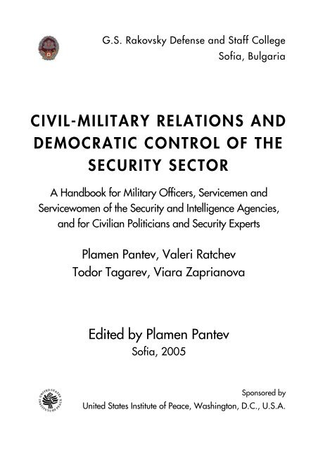 Civil-Military Relations and Democratic Control of the Security Sector