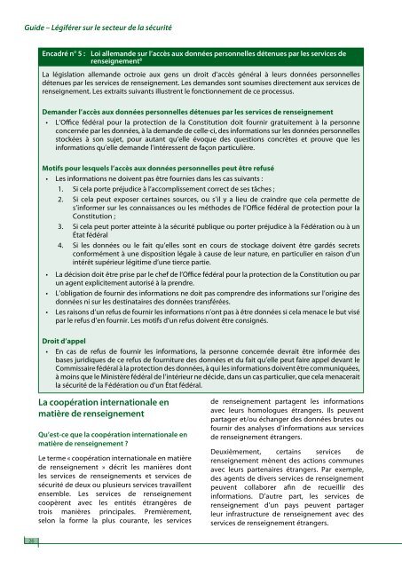 Comprendre le contrôle du renseignement - DCAF