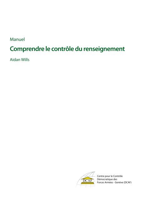 Comprendre le contrôle du renseignement - DCAF