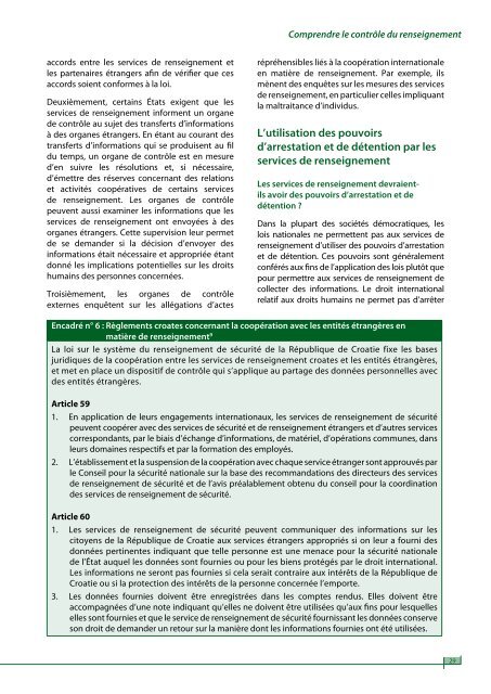 Comprendre le contrôle du renseignement - DCAF